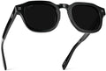 WMP Eyewear – Men's Square Polarized Sunglasses: Thick acetate frame, bold geometry, 5-cylinder hinges, 60s retro design.
