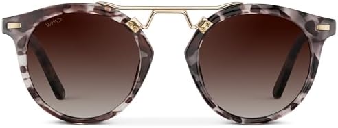 WearMe Pro Women's Polarized Round Retro Double Bridge Sunglasses