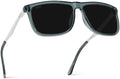 WMP Eyewear - Men's Polarized Flat-Top Square Sunglasses