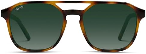 WearMe Pro Polarized Double Bridge Large Rectangular Unisex Sunglasses