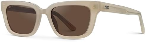 WearMe Pro - Women's Polarized Rectangular Sunglasses, Narrow Acetate Frame, Durable 5-Tube Hinge, Hand-Polished Finish