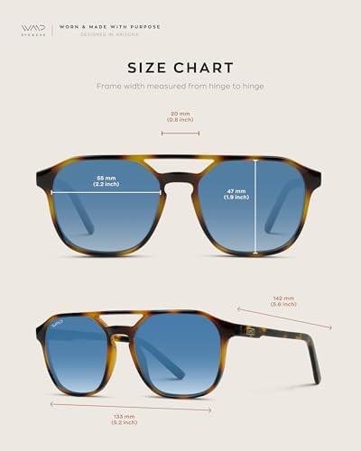 WearMe Pro Polarized Double Bridge Large Rectangular Unisex Sunglasses