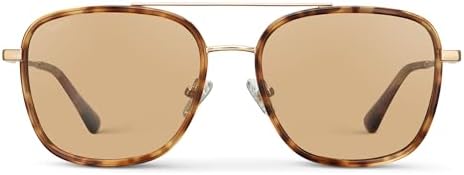WearMe Pro - Women's Polarized Square Sunglasses: Modern Square Aviator Double Bridge Retro Aesthetics