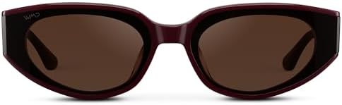 WearMe Pro - Women's Narrow Cat-Eye Sunglasses: Acetate Frame and Anti-Reflective Lenses
