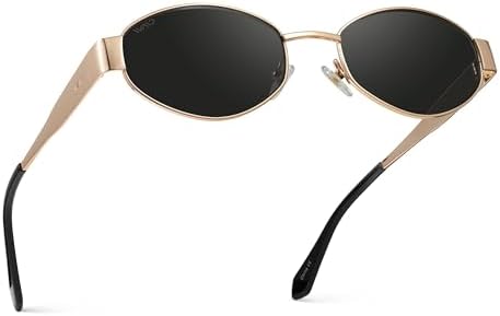 WearMe Pro Retro Oval Women's Sunglasses - Stylish Small Frame, 90s Inspired Fashion, with AR Coating