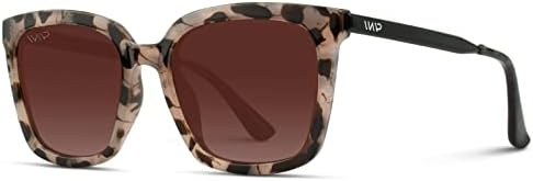 WearMe Pro WMP Eyeglasses - Square Oversized Metal Frame Stylish Women's Polarized Sunglasses