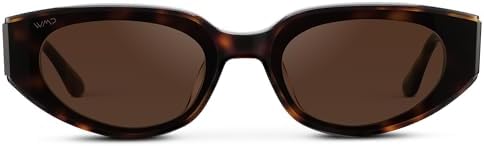 WearMe Pro - Women's Narrow Cat-Eye Sunglasses: Acetate Frame and Anti-Reflective Lenses