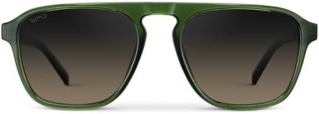 WearMe Pro Polarized Modern Aviator Single-Bridge Square Men's Sunglasses