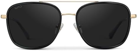WearMe Pro - Women's Polarized Square Sunglasses: Modern Square Aviator Double Bridge Retro Aesthetics