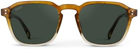 WearMe Pro Men's Polarized Square Sunglasses – Wide Fit, Retro Style, UV400, Lightweight Frame, Suitable for Driving and Everyday Wear