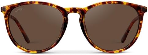 WearMe Pro Women's Round Polarized Sunglasses - UV400 Protection, Lightweight Frame, Retro Style