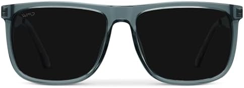 WMP Eyewear - Men's Polarized Flat-Top Square Sunglasses
