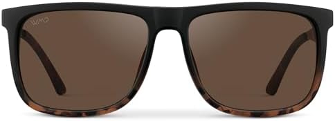 WMP Eyewear - Men's Polarized Flat-Top Square Sunglasses