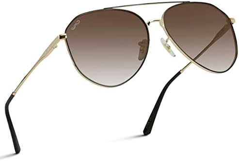 WearMe Pro Polarized Aviator Sunglasses for Men and Women | UV Protection | Reflective Lenses | Pink, Blue, Black Aviator