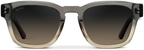 WMP Eyewear – Men's Polarized Rectangular Sunglasses: Thick Acetate Frame, Modern Style