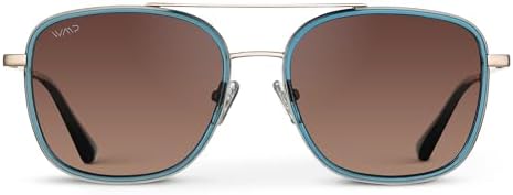 WearMe Pro - Women's Polarized Square Sunglasses: Modern Square Aviator Double Bridge Retro Aesthetics