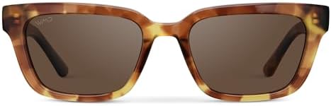 WearMe Pro - Women's Polarized Rectangular Sunglasses, Narrow Acetate Frame, Durable 5-Tube Hinge, Hand-Polished Finish
