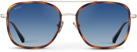 WearMe Pro - Women's Polarized Square Sunglasses: Modern Square Aviator Double Bridge Retro Aesthetics