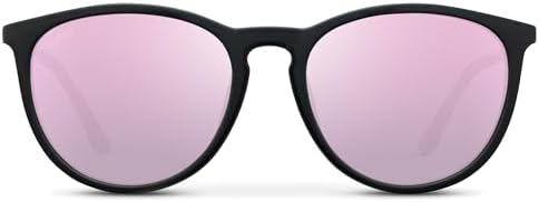WearMe Pro Women's Round Polarized Sunglasses - UV400 Protection, Lightweight Frame, Retro Style