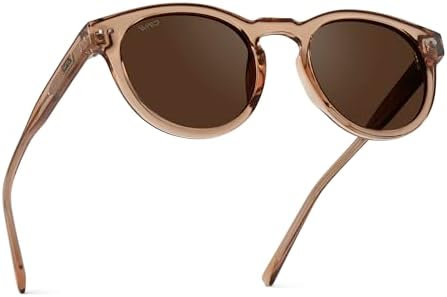 WearMe Pro Women's Round Polarized Sunglasses - Retro Classic UV400 Protection, Suitable for Driving and Everyday Wear