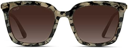 WearMe Pro WMP Eyeglasses - Square Oversized Metal Frame Stylish Women's Polarized Sunglasses