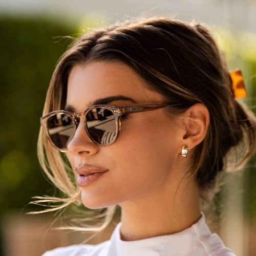 WearMe Pro Women's Round Polarized Sunglasses - Retro Classic UV400 Protection, Suitable for Driving and Everyday Wear