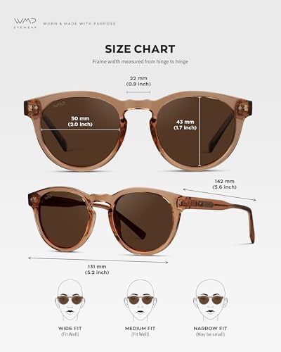 WearMe Pro Women's Round Polarized Sunglasses - Retro Classic UV400 Protection, Suitable for Driving and Everyday Wear