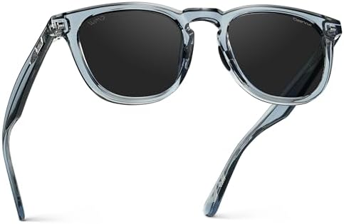 WMP Eyewear – Men's Polarized Sport Golf Sunglasses: Round Frame, Anti-reflective Lens, Anti-slip Nose Pads, Lightweight