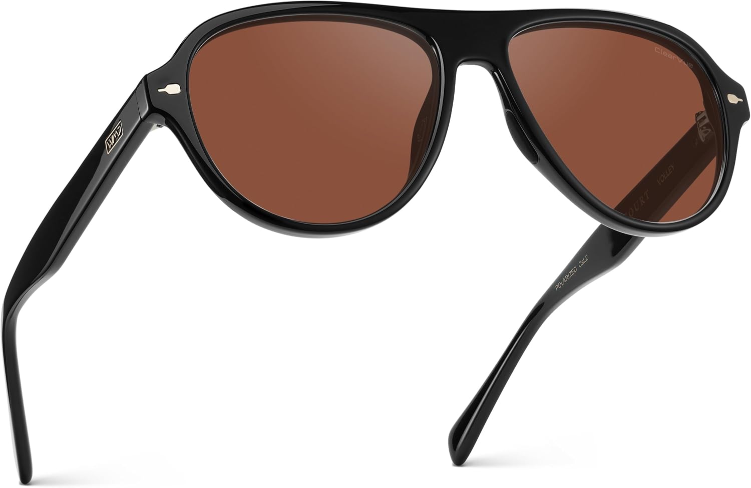WearMe Pro Women's Polarized Aviator Sunglasses - Rounded Style for Tennis & Pickleball | Anti-Glare Lens, Flattering Fit