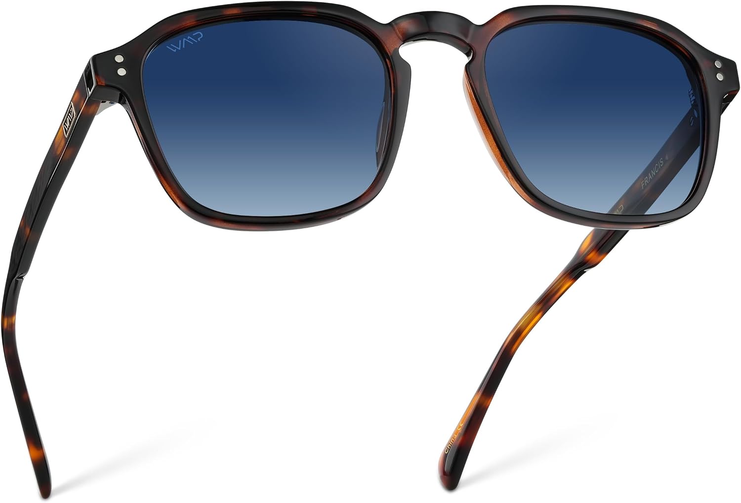 WearMe Pro Men's Polarized Square Sunglasses – Wide Fit, Retro Style, UV400, Lightweight Frame, Suitable for Driving and Everyday Wear