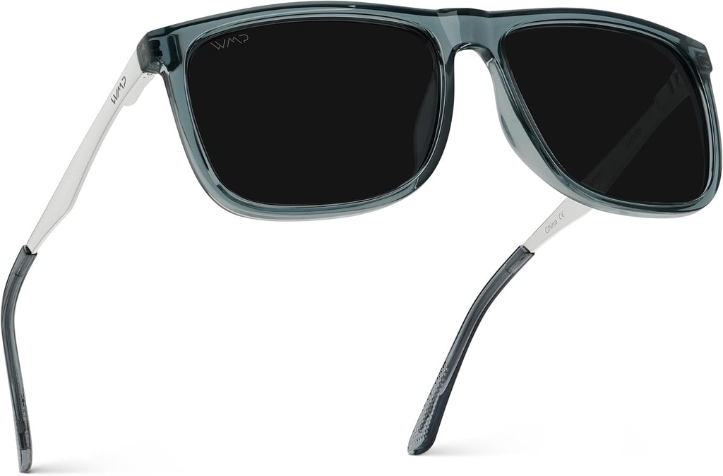 WMP Eyewear - Men's Polarized Flat-Top Square Sunglasses