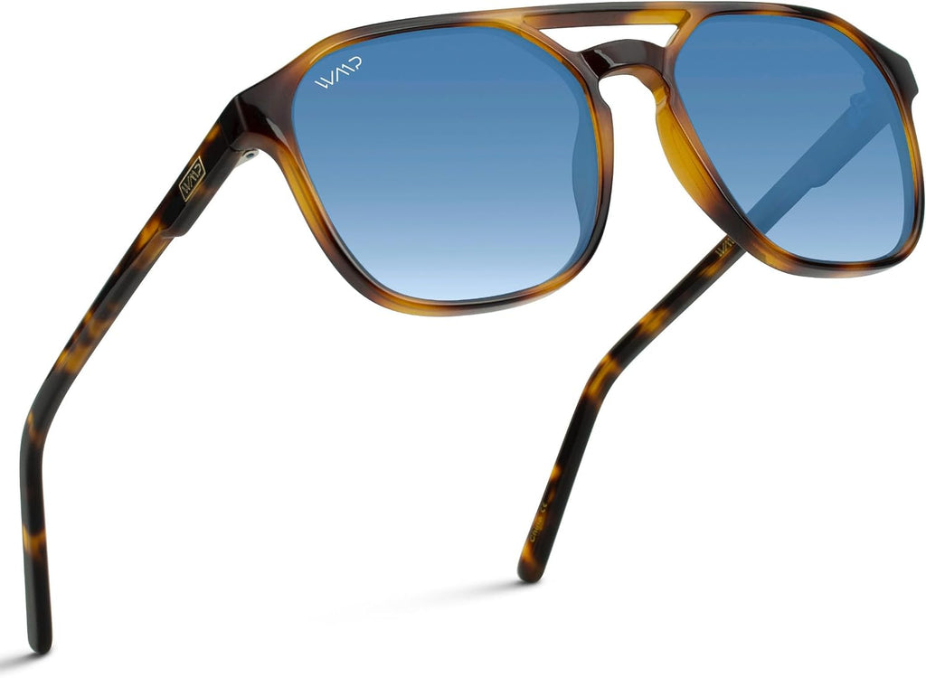 WearMe Pro Polarized Double Bridge Large Rectangular Unisex Sunglasses