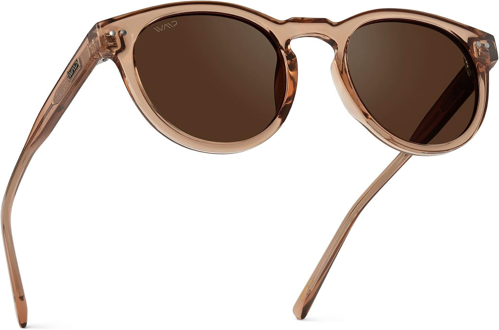 WearMe Pro Women's Round Polarized Sunglasses - Retro Classic UV400 Protection, Suitable for Driving and Everyday Wear