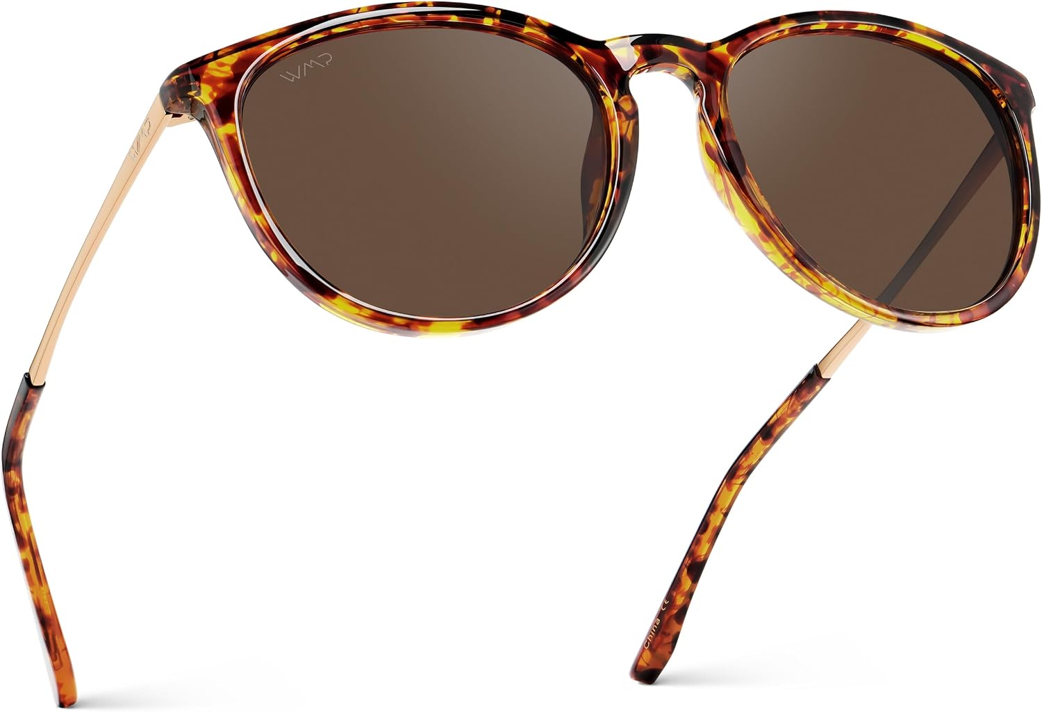 WearMe Pro Women's Round Polarized Sunglasses - UV400 Protection, Lightweight Frame, Retro Style
